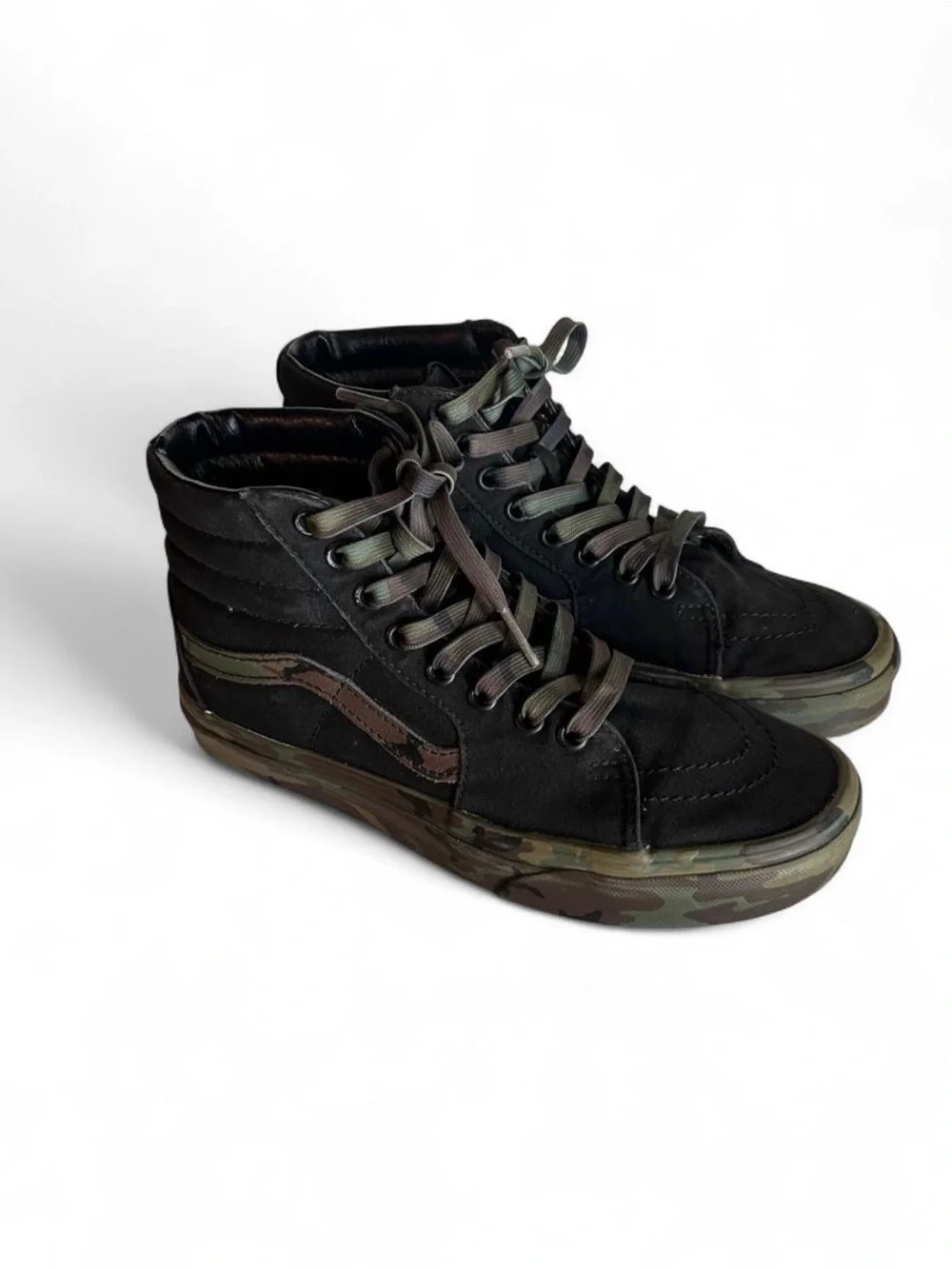 Vans SK8-Hi Inspired Black & Camo High-Top Sneakers